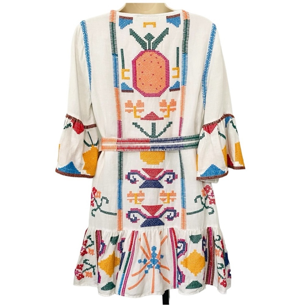 FARM Rio Jimena Embroidered Mini Dress Large NWOT - Picture 13 of 16